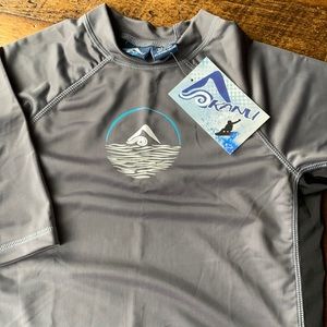 Swim shirt / Rash Guard - grey and black